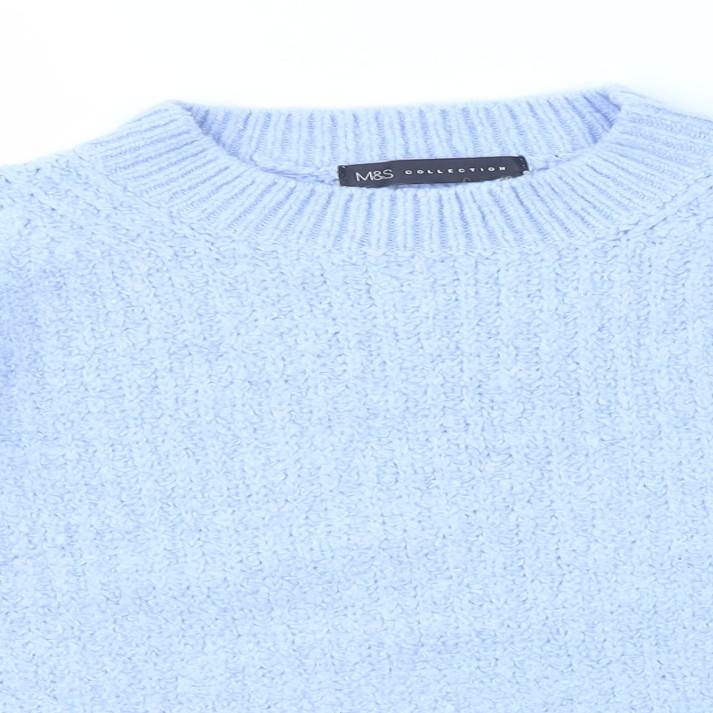 Womens UK Size M M&S Blue Pullover Jumper