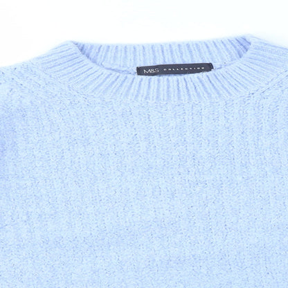 Womens UK Size M M&S Blue Pullover Jumper
