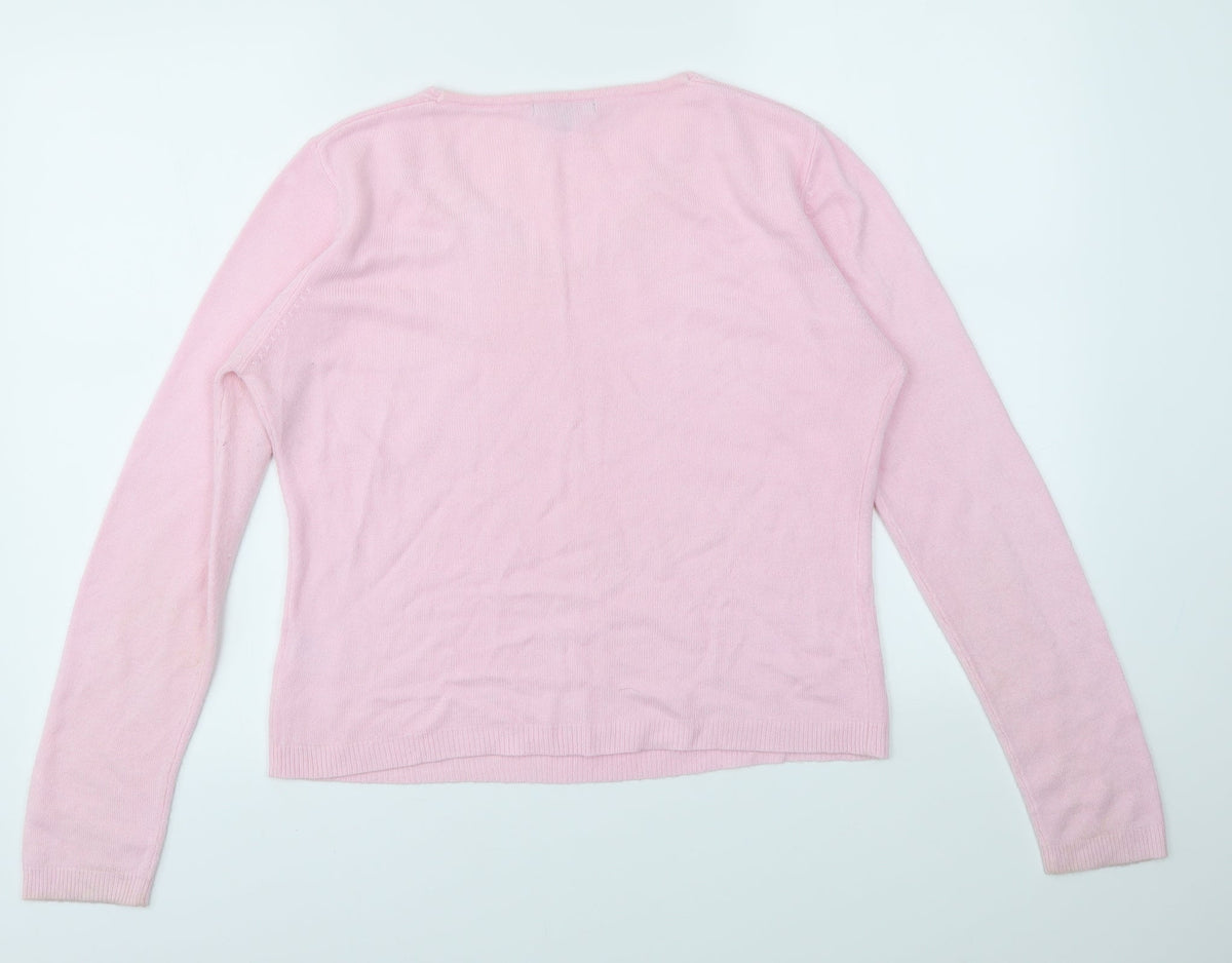 Womens UK Size M Debbie Morgan Pink Pullover Jumper