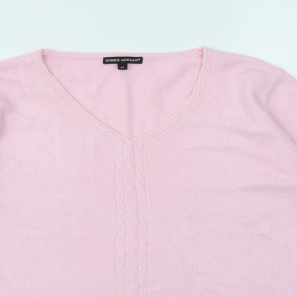 Womens UK Size M Debbie Morgan Pink Pullover Jumper