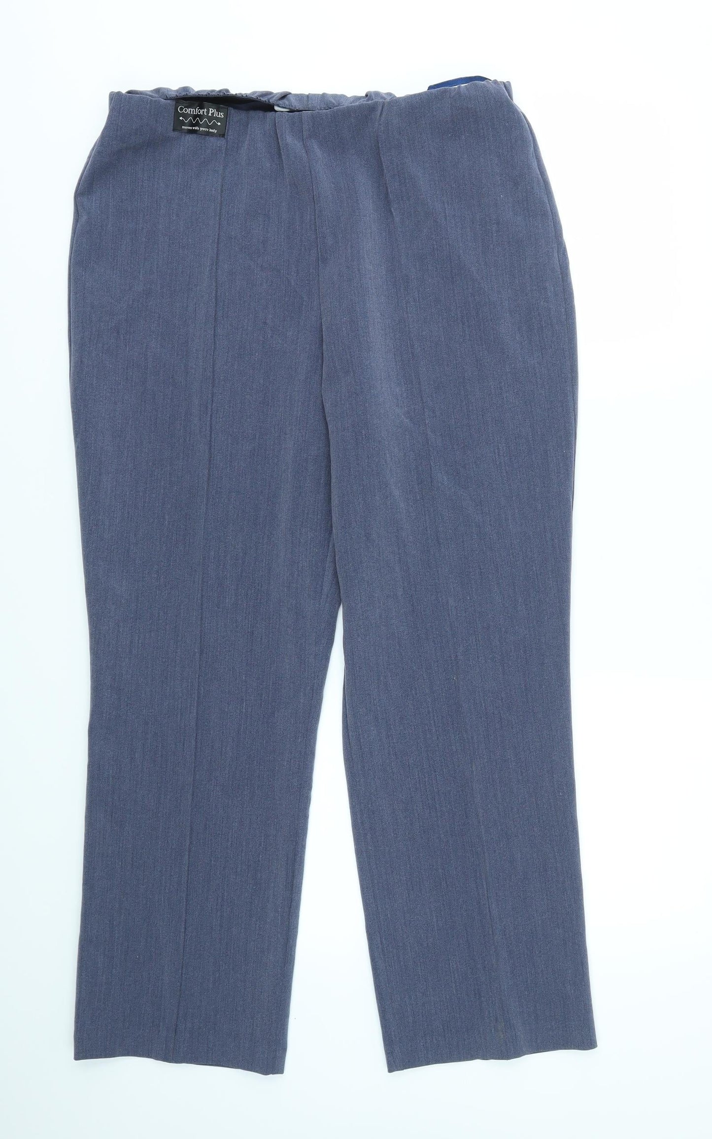 Womens UK Size 14 Classic Extra-Slim Fit  Blue Trousers