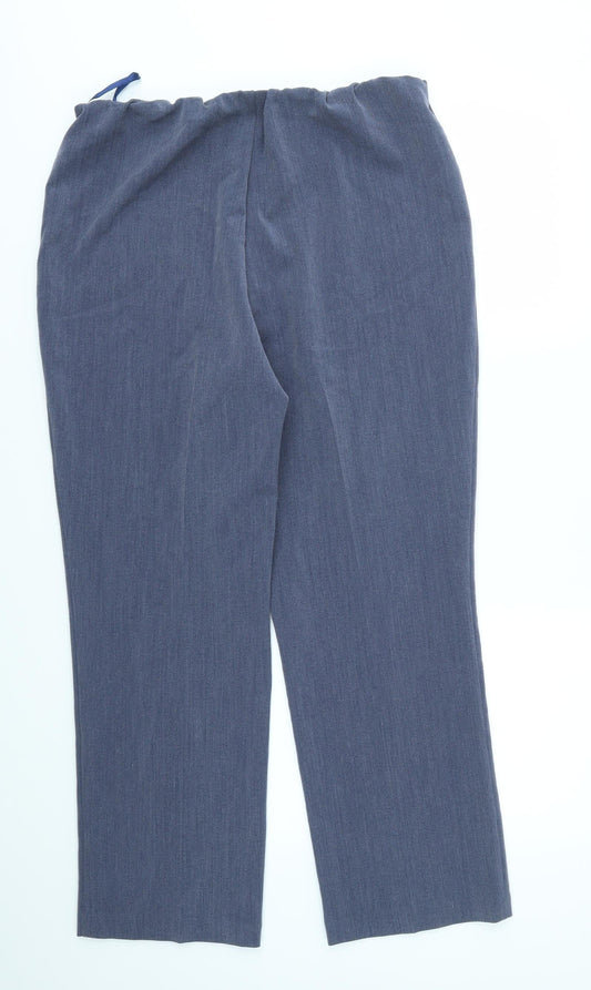 Classic Womens Blue   Trousers  Size 14 L27 in - stretch waistband