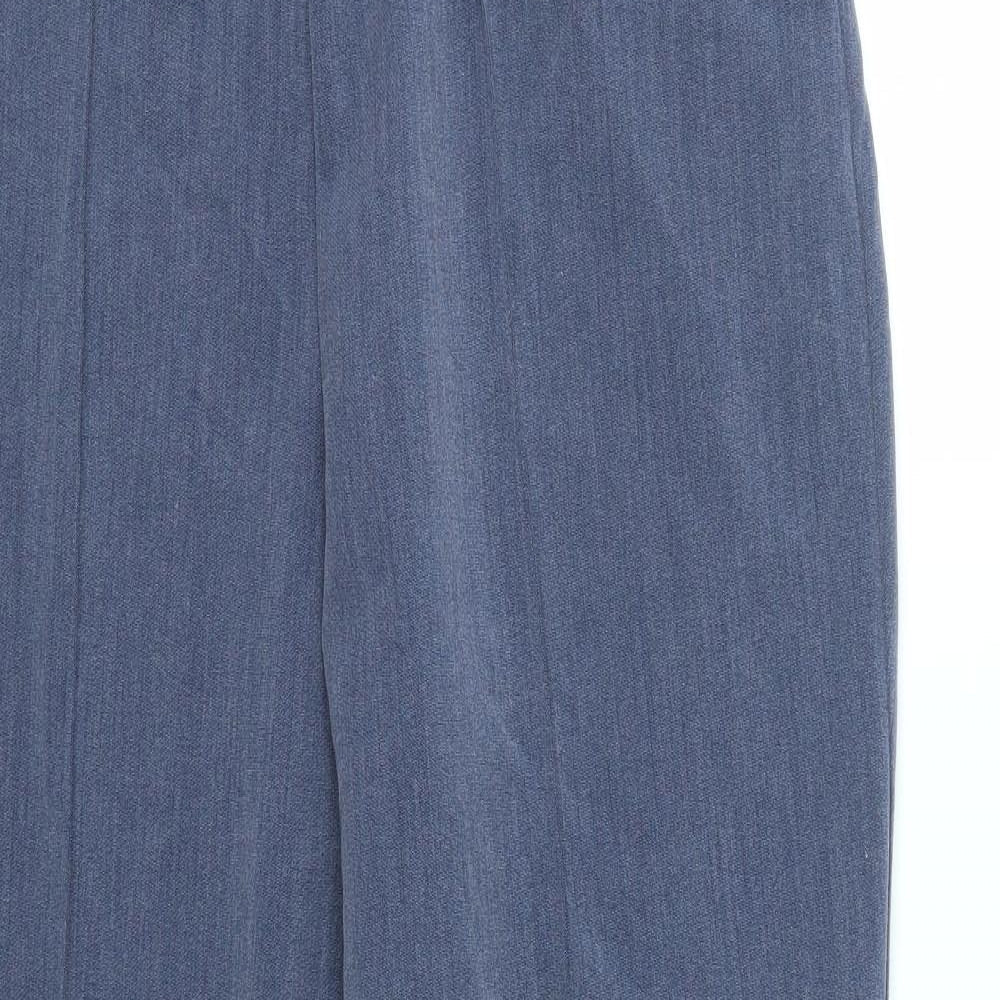 Womens UK Size 14 Classic Extra-Slim Fit  Blue Trousers