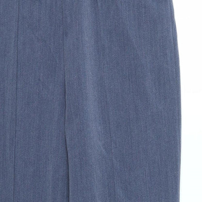 Womens UK Size 14 Classic Extra-Slim Fit  Blue Trousers