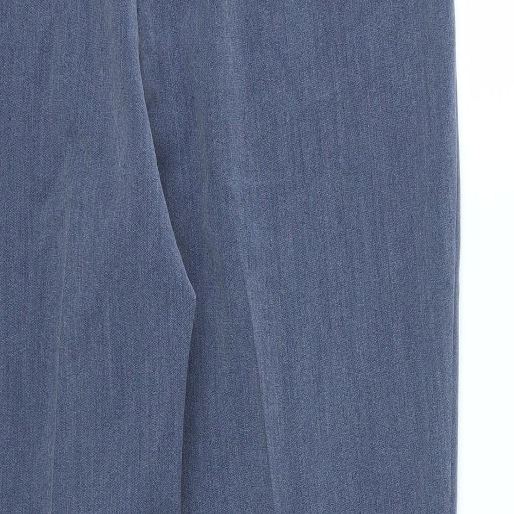 Womens UK Size 14 Classic Extra-Slim Fit  Blue Trousers