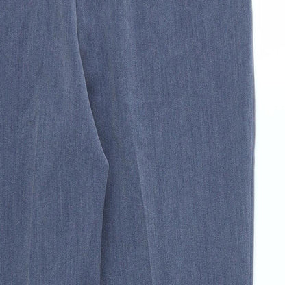 Womens UK Size 14 Classic Extra-Slim Fit  Blue Trousers