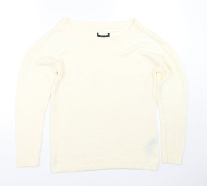 Womens UK Size 8 Preworn Beige Pullover Jumper