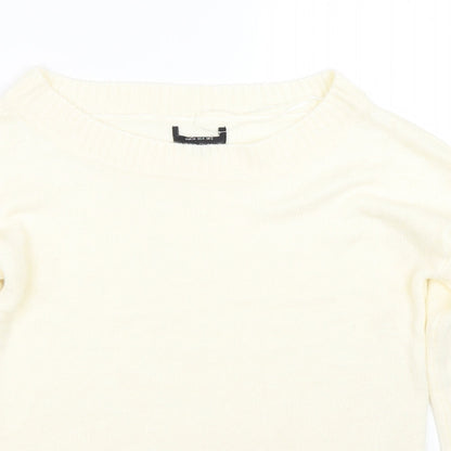 Womens UK Size 8 Preworn Beige Pullover Jumper