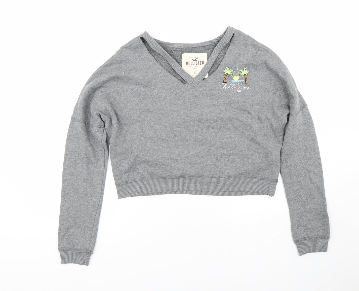 Hollister Womens Grey   Pullover Sweatshirt Size S