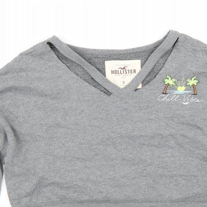 Hollister Womens Grey   Pullover Sweatshirt Size S