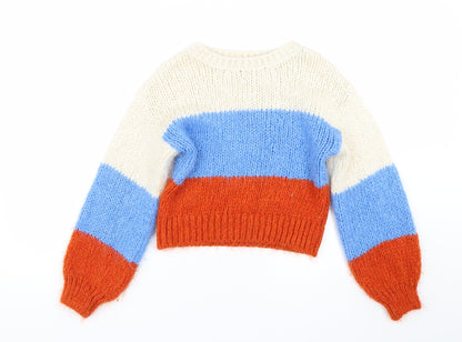 Womens UK Size S Preworn Multicoloured Pullover Jumper