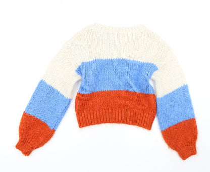 Womens UK Size S Preworn Multicoloured Pullover Jumper