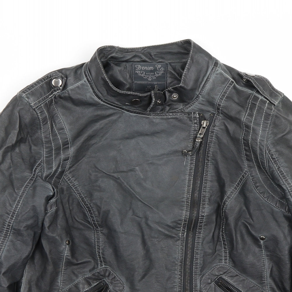 Denim co Womens Black   Jacket Coat Size 12