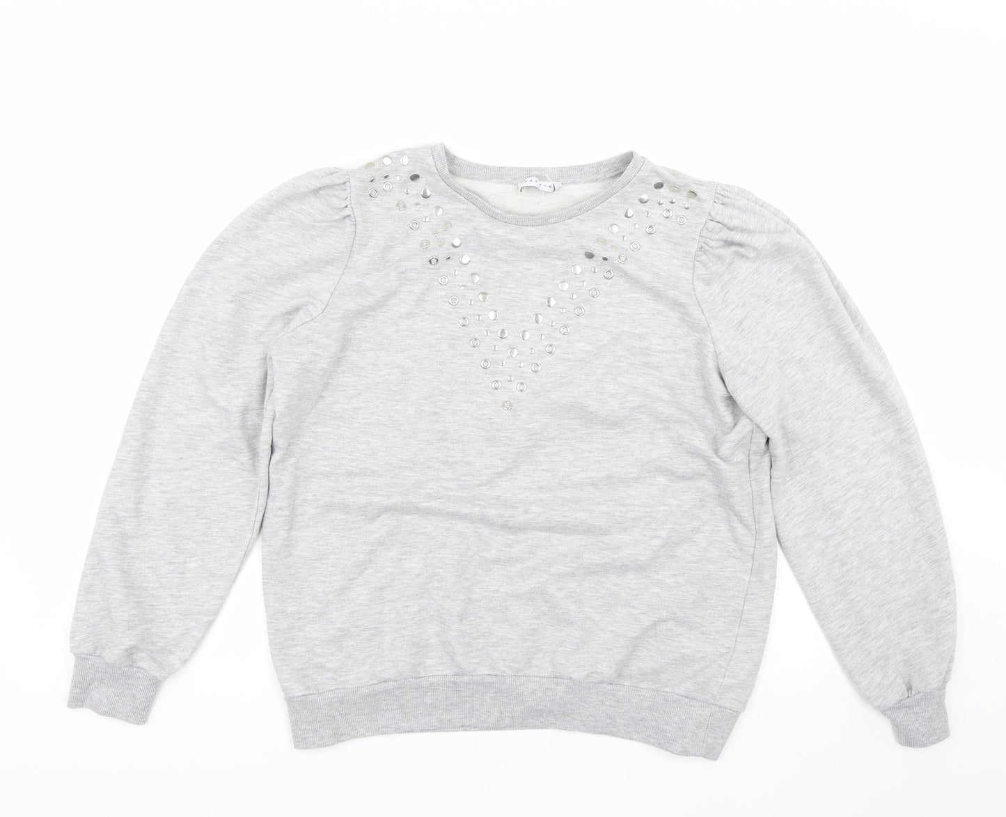 Womens UK Size 12 Papaya Grey Pullover Jumper