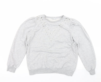 Womens UK Size 12 Papaya Grey Pullover Jumper