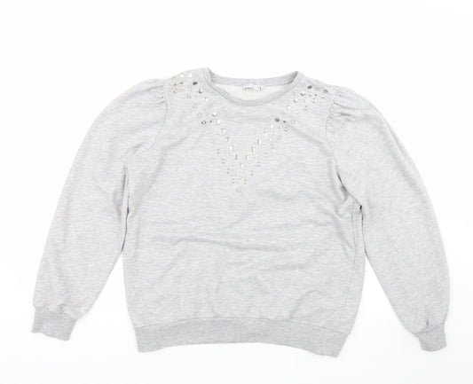 Womens UK Size 12 Papaya Grey Pullover Jumper
