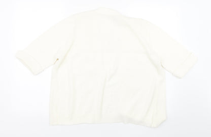 Authetic 1928 Womens White   Cardigan Jumper Size M
