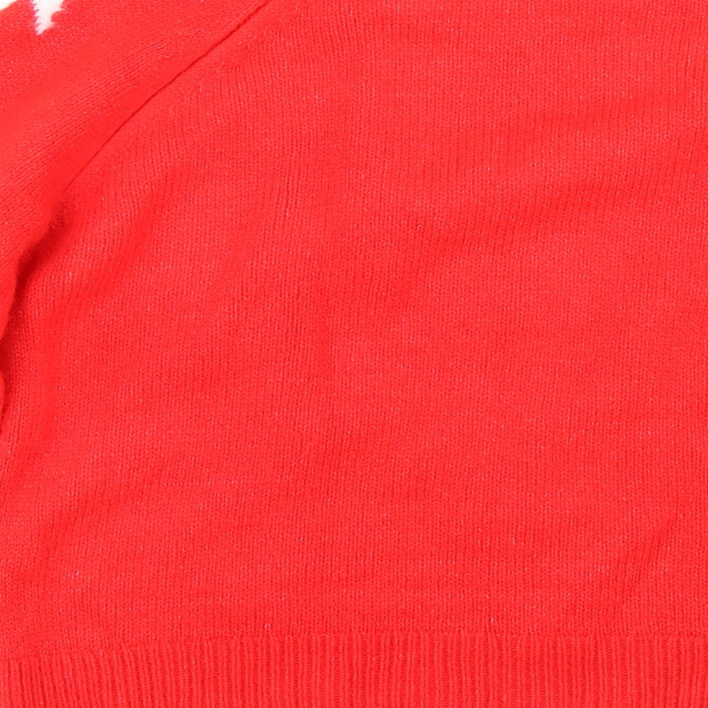 NEXT Womens Red Polka Dot  Pullover Jumper Size XS