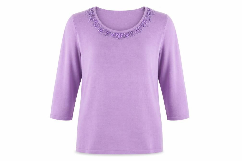 Womens UK Size M Preworn Purple Pullover Jumper