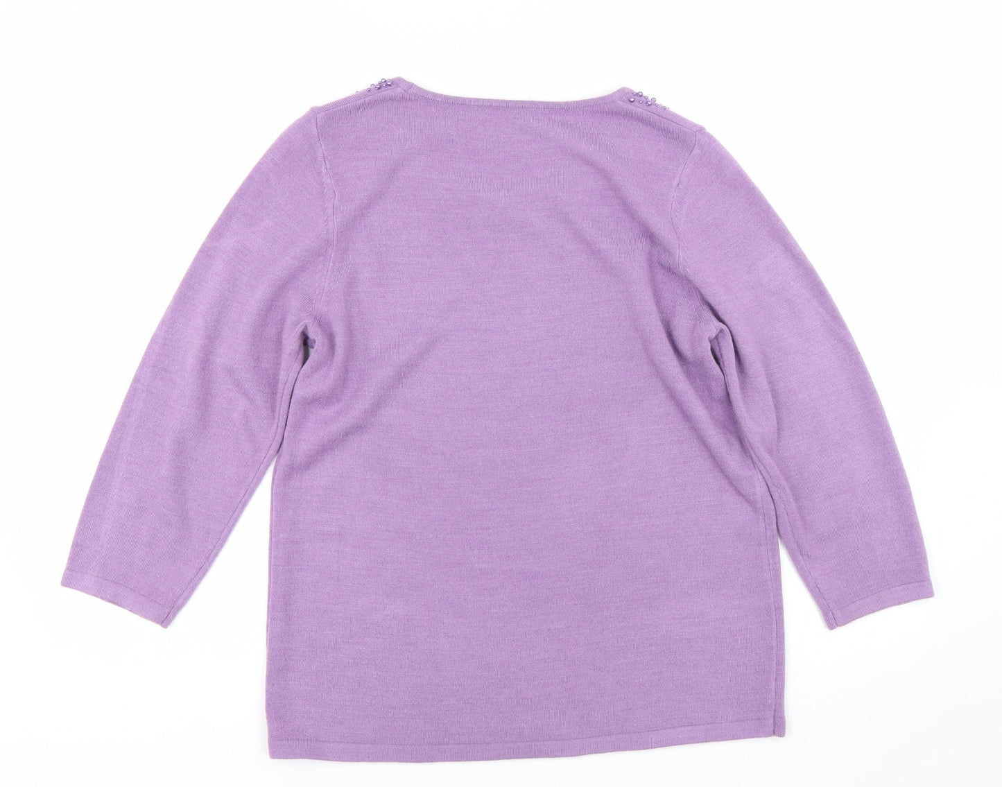 Womens UK Size M Preworn Purple Pullover Jumper