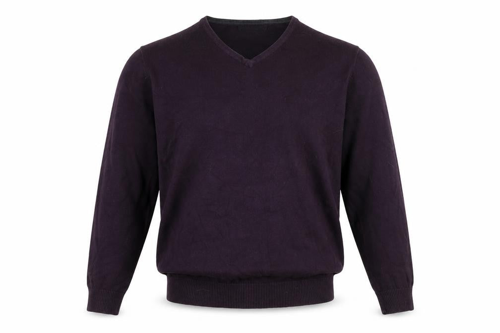 Front view of BHS men’s purple jumper, size L