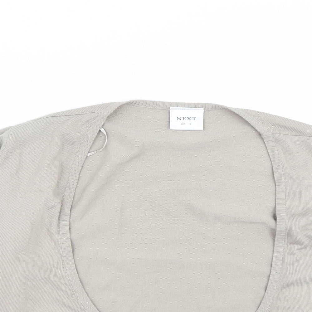 Womens UK Size 16 NEXT Beige Cape Jumper
