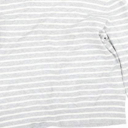 Gap Womens Grey Striped  Cardigan Jumper Size L