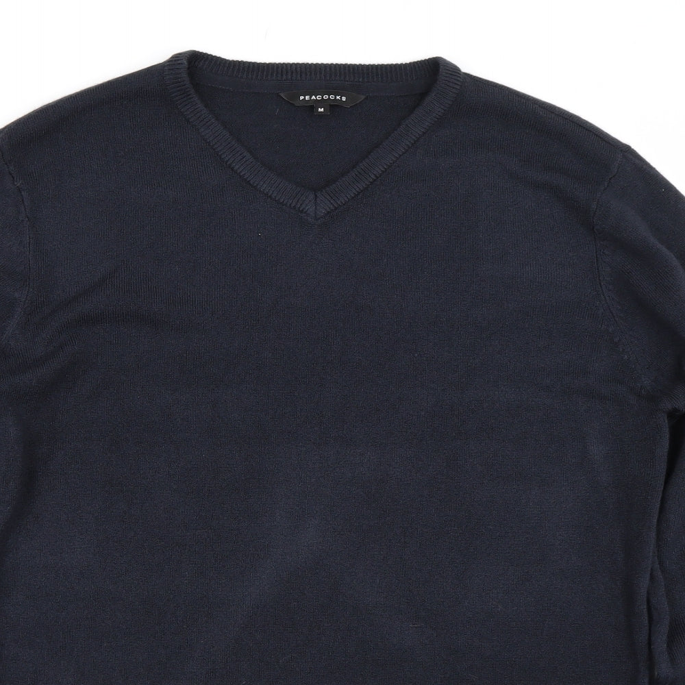 Womens UK Size M Peacocks Blue Pullover Jumper