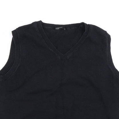 Cedar Wood State Mens Black   Vest Jumper Size M