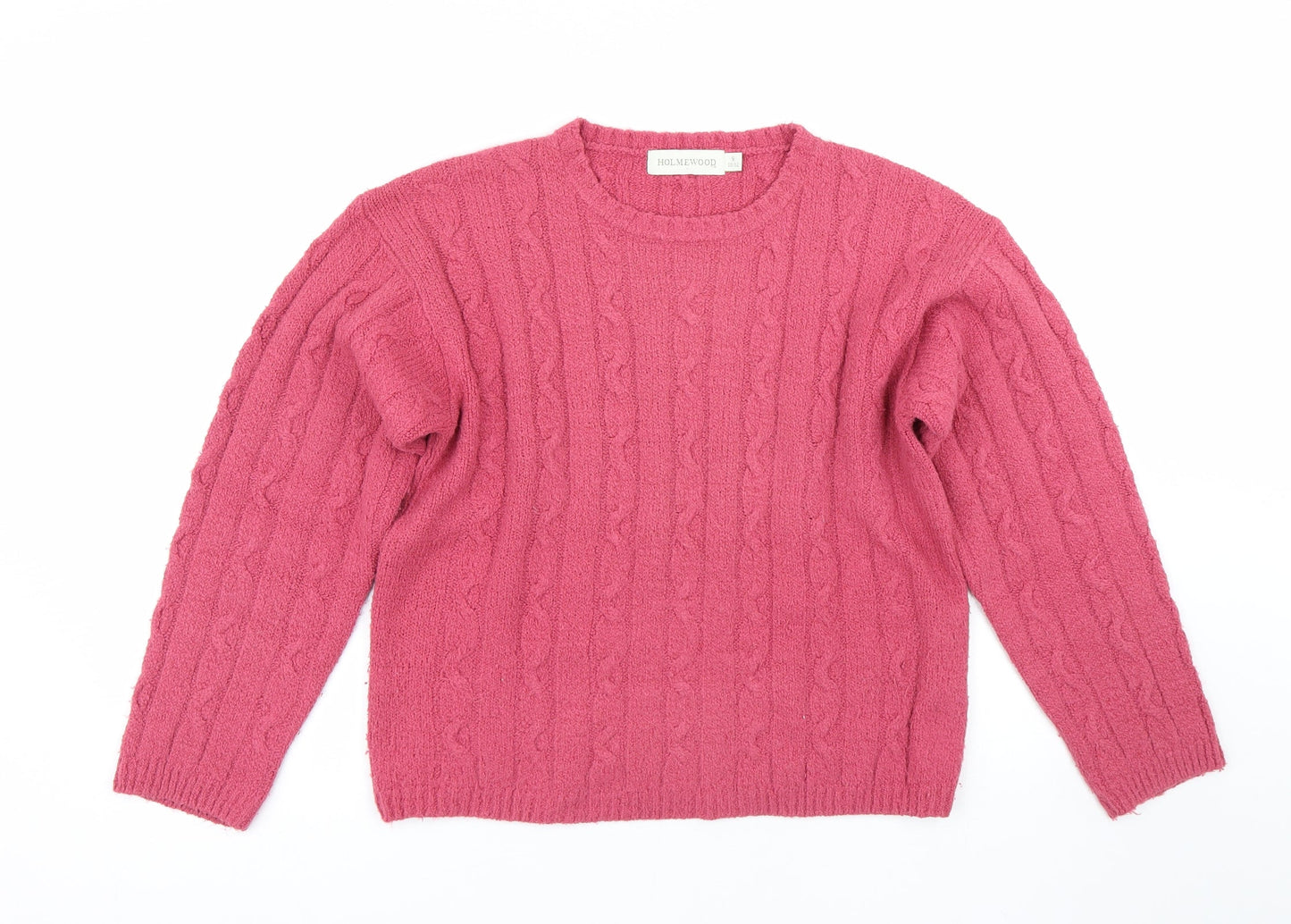 Womens UK Size S Holmewood Pink Pullover Jumper