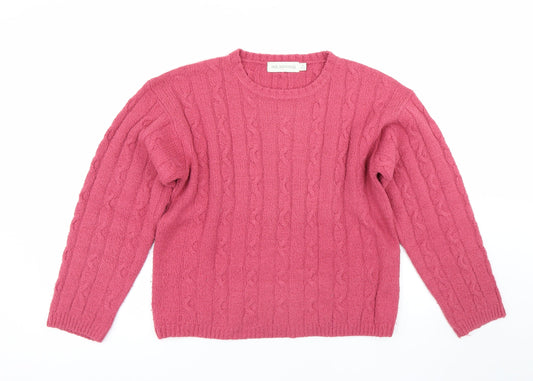 Womens UK Size S Holmewood Pink Pullover Jumper