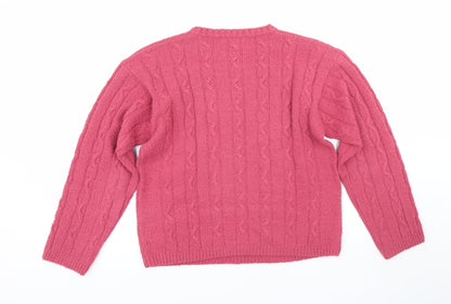 Womens UK Size S Holmewood Pink Pullover Jumper