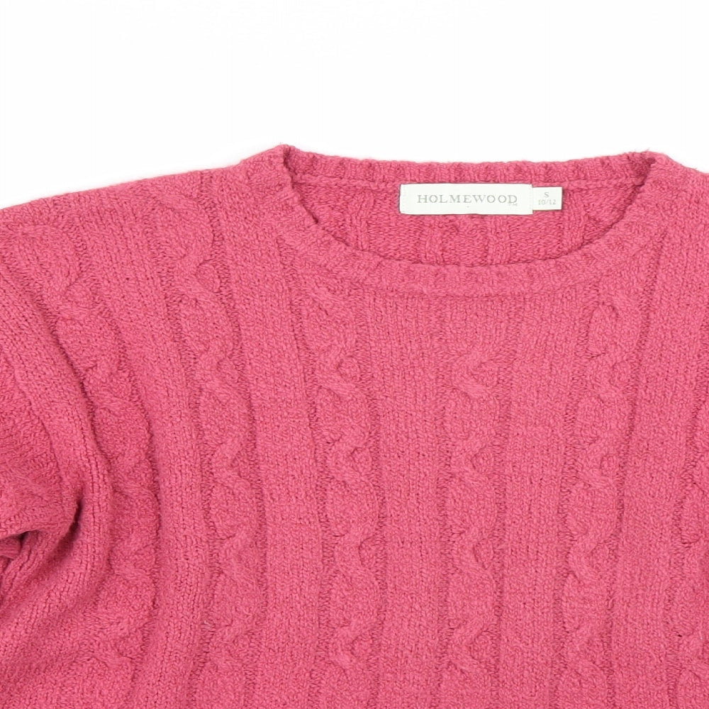 Womens UK Size S Holmewood Pink Pullover Jumper
