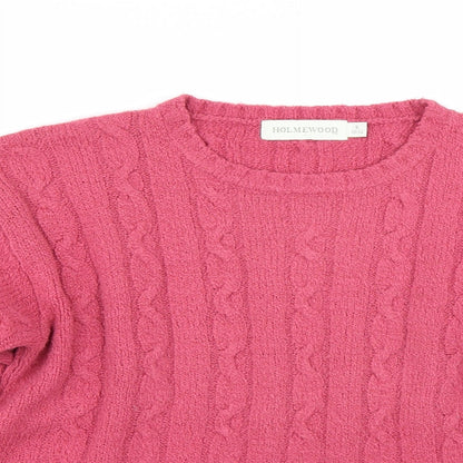 Womens UK Size S Holmewood Pink Pullover Jumper