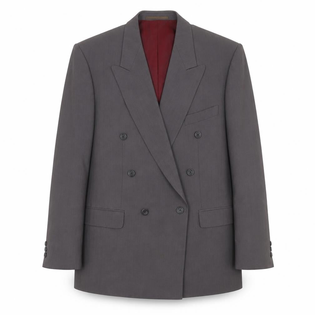 Front view of A.W French men’s grey jacket suit jacket, size 44