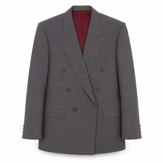 Front view of A.W French men’s grey jacket suit jacket, size 44