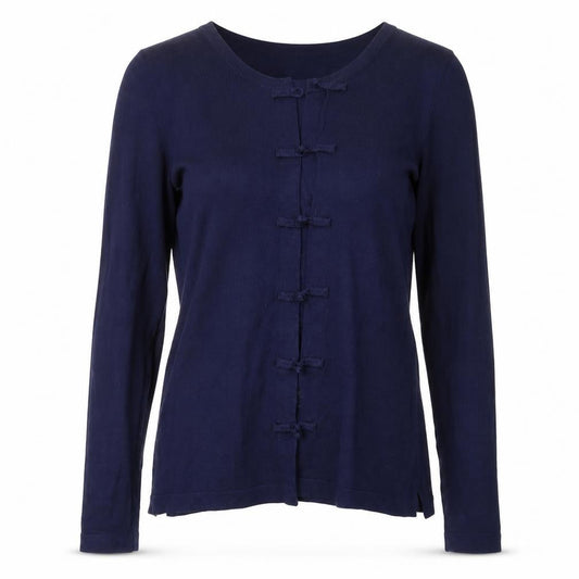 Womens UK Size S EAST Blue Cardigan Jumper
