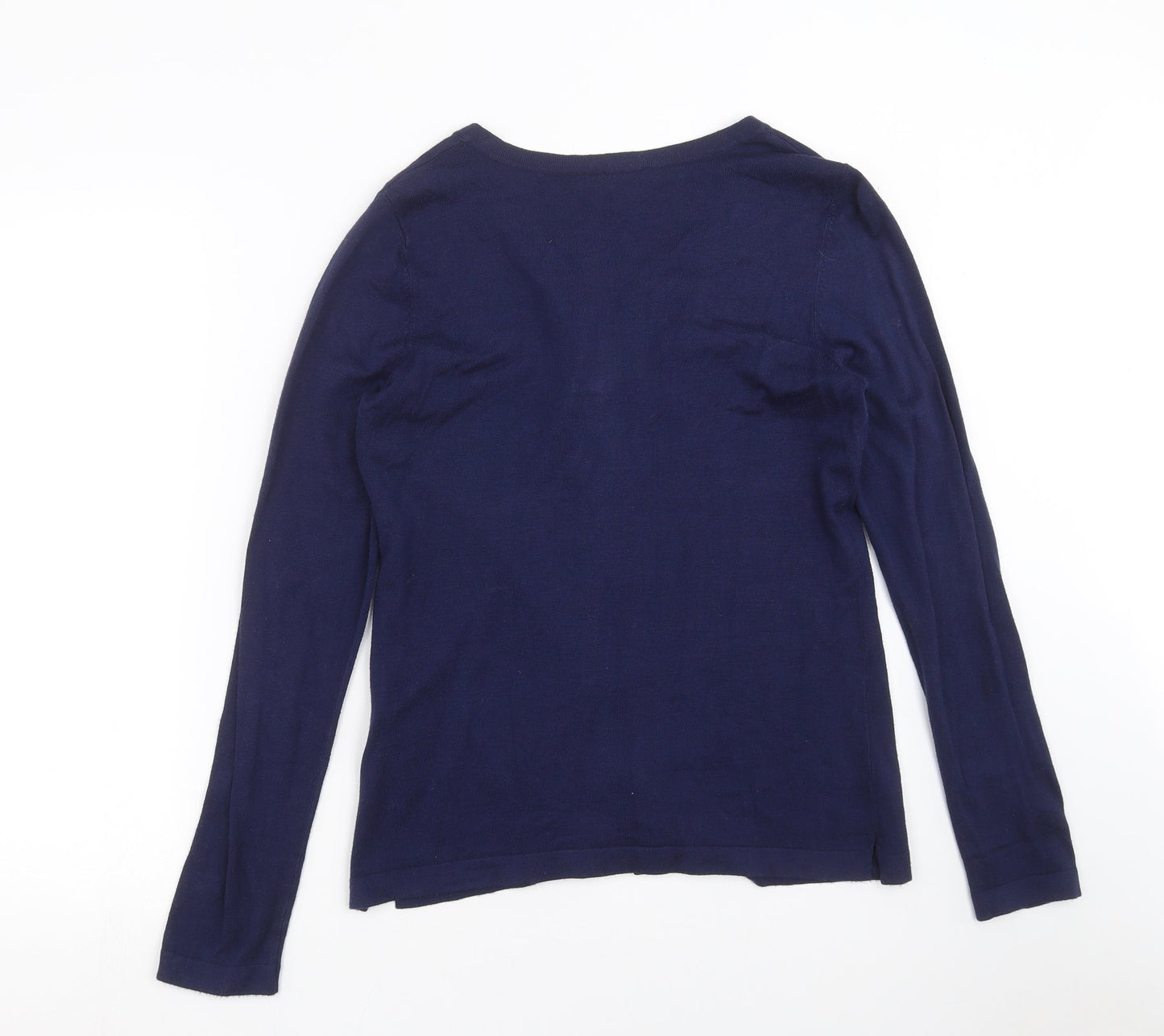 Womens UK Size S EAST Blue Cardigan Jumper