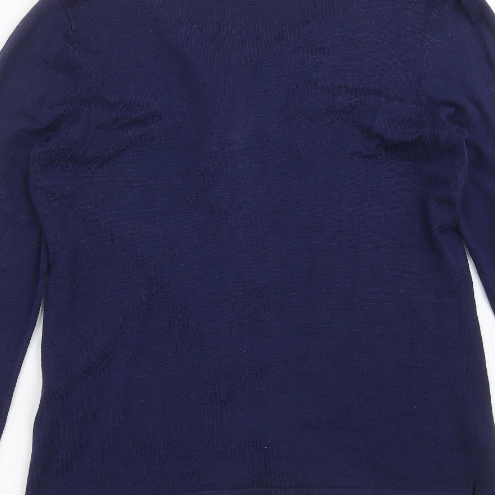 Womens UK Size S EAST Blue Cardigan Jumper