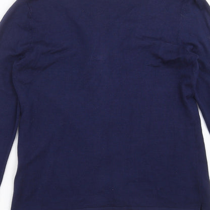 Womens UK Size S EAST Blue Cardigan Jumper