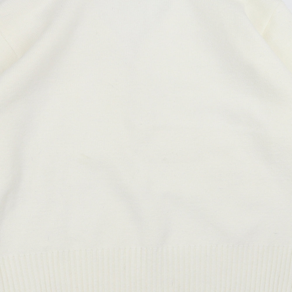 ckl Womens Ivory  Knit Pullover Jumper Size M