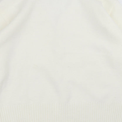 ckl Womens Ivory  Knit Pullover Jumper Size M