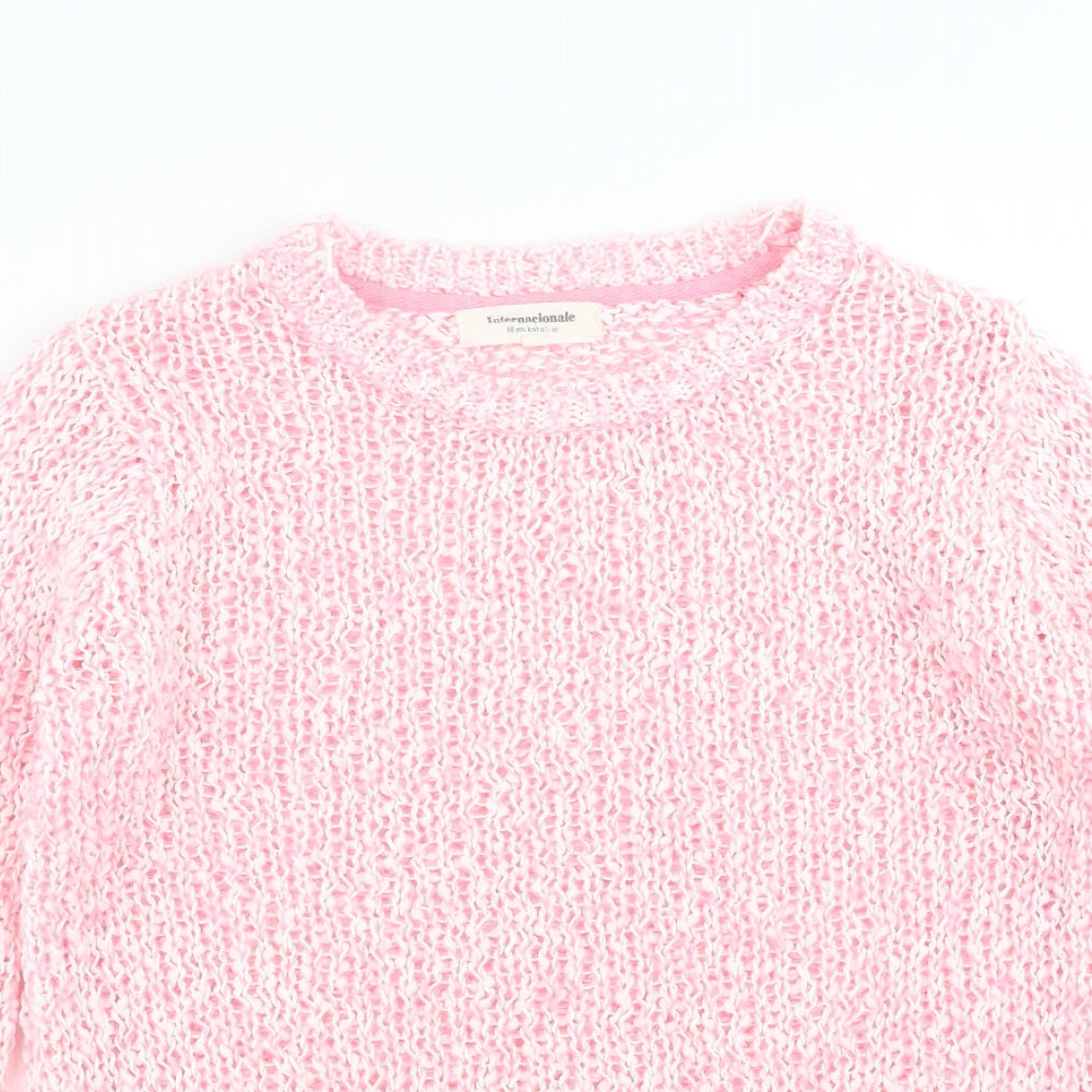 Womens UK Size 12 internationale Pink Pullover Jumper