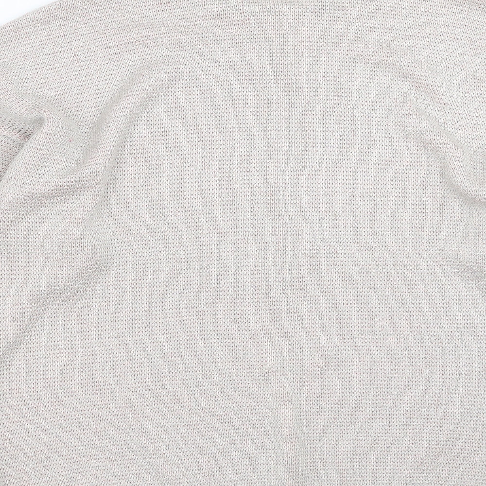 Match Set Womens Grey Floral  Pullover Jumper Size M  - leaf pattern