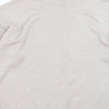 Match Set Womens Grey Floral  Pullover Jumper Size M  - leaf pattern
