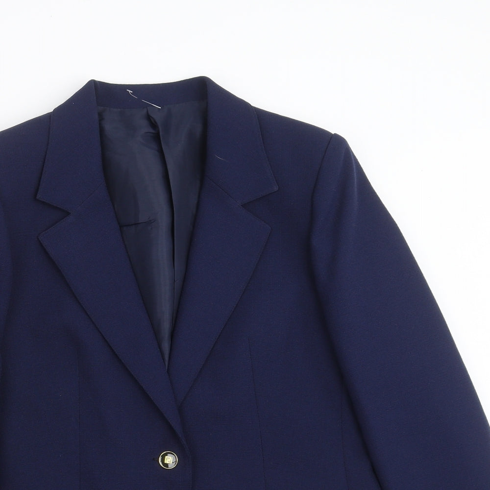 Womens UK Size 12 Preworn Regular Blue Suit Jacket