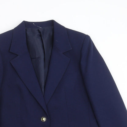 Womens UK Size 12 Preworn Regular Blue Suit Jacket