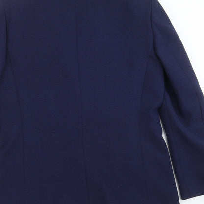 Womens UK Size 12 Preworn Regular Blue Suit Jacket