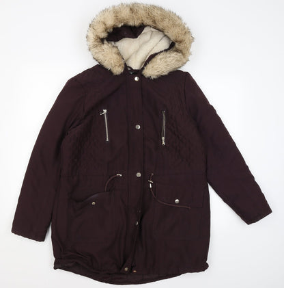 Womens UK Size 12 Bonmarche Purple Rain Coat