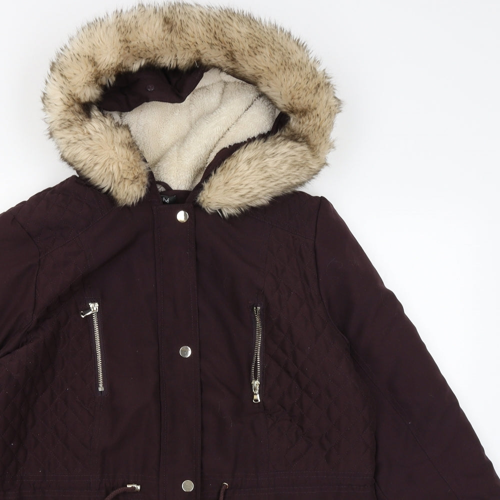 Womens UK Size 12 Bonmarche Purple Rain Coat
